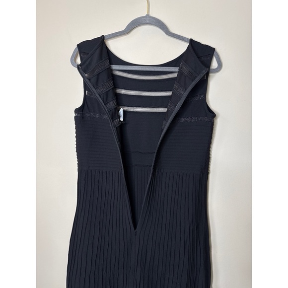 Tadashi Shoji Black Formal Mesh Illusion Dress Gown Black Size Large - Picture 8 of 8